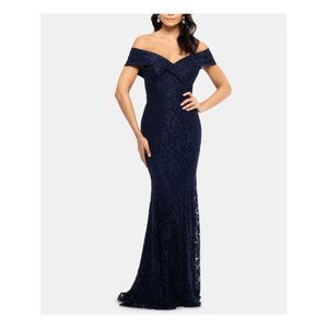 XSCAPE Off Shoulder Lace Evening Dress NWT 8